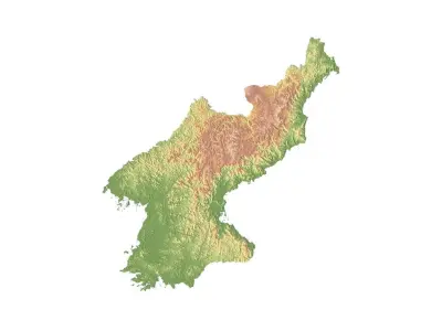 North Korea 3D Map 3D model
