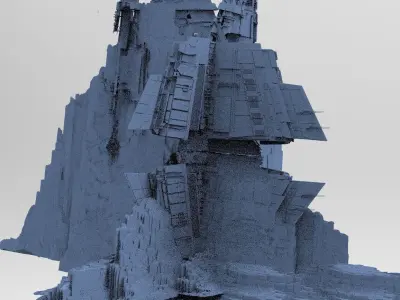 Star freighter base extended 3D model