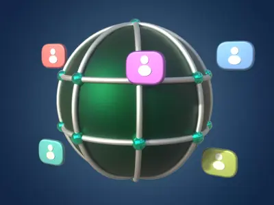 3D app web Icon Low-poly 3D model-06 Low-poly 3D model