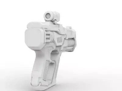 Sci-Fi Handgun 3D Printable 3D print model