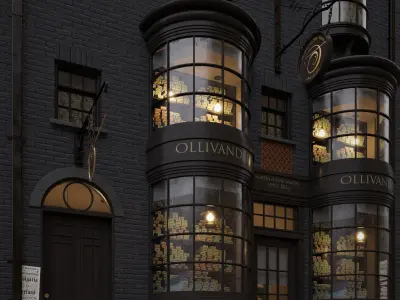 Ollivanders Wand Shop from Harry Potter 3D model