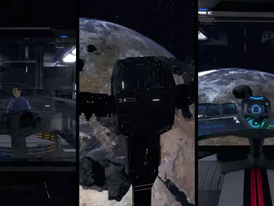 Sci Fi Space Station 3D Environment Cinematic Scene Low-poly 3D model
