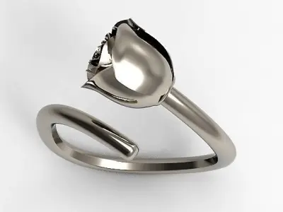 Flower Ring 3D print model