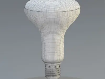 LED bulged reflector bulb Low-poly 3D model