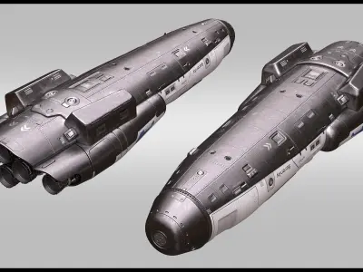 Sci Fi Space Shuttle 3D model