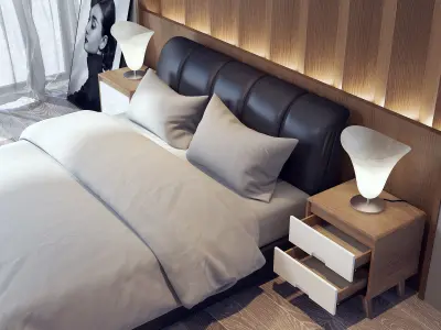Modern Bedroom 3D model 37