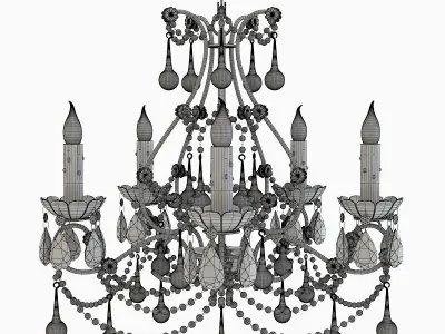 Currey and Company - Paramour Chandelier Lighting 3D model