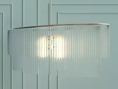 Bleecker 8 Light Polished Chrome Chandelier 3D model