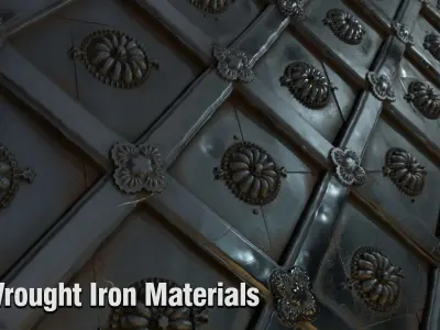6 Wrought Iron Materials Texture