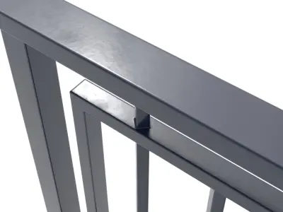 Street Fence - Bars 3D model