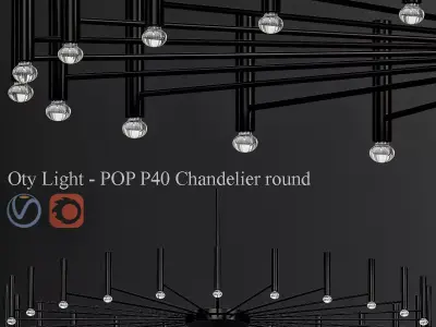 Oty Light POP P40 Chandelier round 3D model