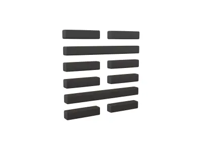 I Ching Hexagrams 29 kan v1 001 Low-poly 3D model