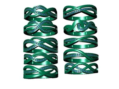 light stone ring 3D print model