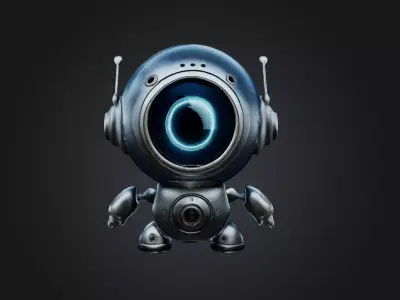 Cyclops Robo Cyborg  Low-poly 3D model