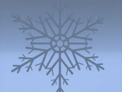 Snowflake cut file Low-poly 3D model