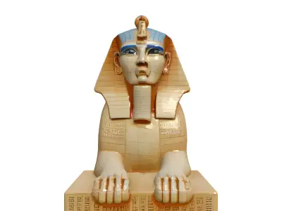 Realistic Great Sphinx of Giza 3D Model Low-poly 3D model