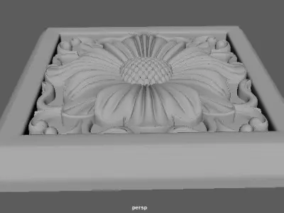 rosette flower 3D model 32