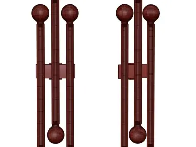 Pair Gio Ponti Brass Sconce 3D model