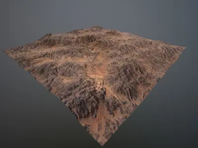 Arid Land PBR GameReady Low-poly 3D model