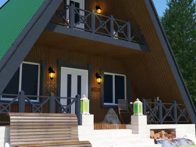 Triangle house 3D model