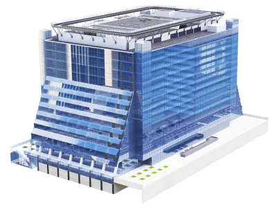 Building 5 Manhattan West  New York 3D model