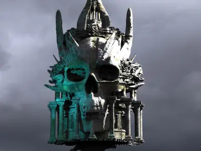 Azathoth Temple tower Dome 3D model