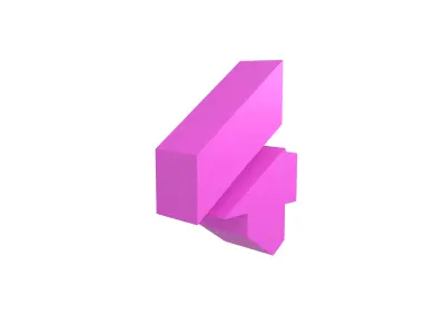 Sci-Fi Number 4 v1 004 Low-poly 3D model