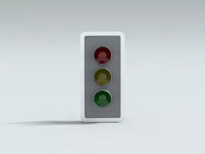 laos Traffic Light Low-poly 3D model
