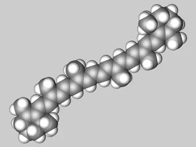gamma-Carotene molecule 3D model