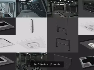 Sci Fi Interiors 1 3D Model Pack