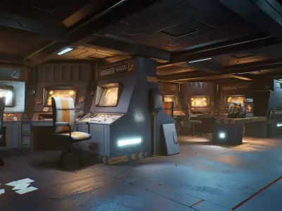 Stylized Sci-Fi pack Low-poly 3D model