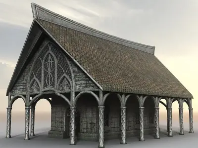 Elven Houses 1 Low-poly 3D model