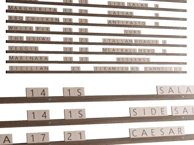 Menu for restaurants and coffee shops 3D model