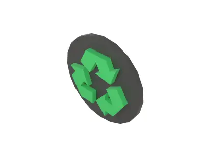 Recycle Symbols v4 001 Low-poly 3D model