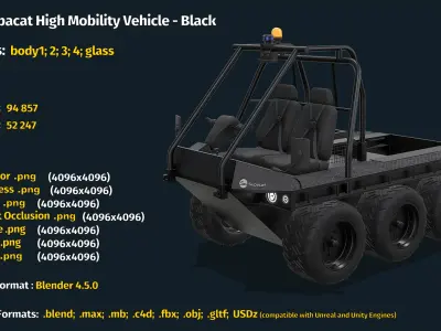  ATMP Supacat High Mobility Vehicle - Black 
