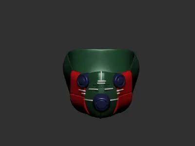gas mask helmet high poly sculpt 3d printable  3D model shop