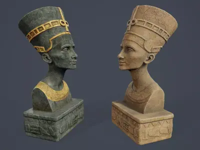 Cleopatra Statue PBR Low-poly 3D model