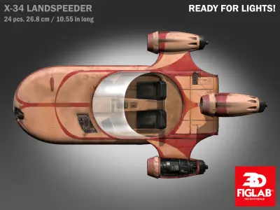 LUKE SKYWALKER X-34 LANDSPEEDER 3D model