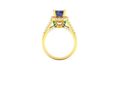 Women Ring  Render 3dm STL OBJ FBX Details 3D print model 215