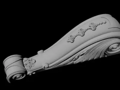 pilaster ornate sculpture 3D model purchase