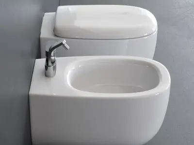 Ceramica Flaminia Bonola Wall-Hung WC Low-poly 3D model