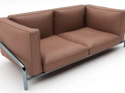 Continental-Sofa leather sofa Free 3D model