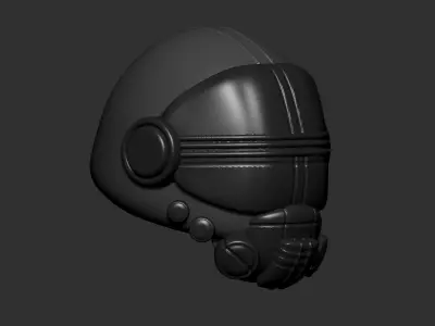 helmet high poly sculpt 3d printable ver 7 3D model 3D model