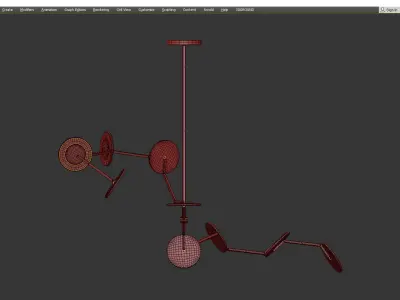 Arvid Modern LED Chandelier Low-poly 3D model