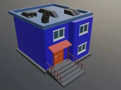 house Low-poly 3D model