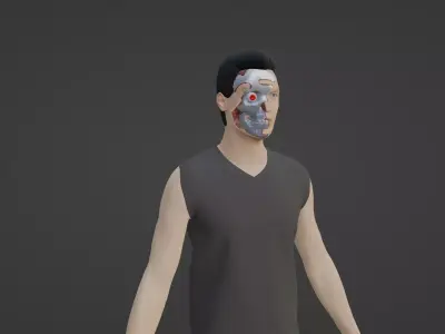 Cyber Character- Robot Man Low-poly 3D model purchase