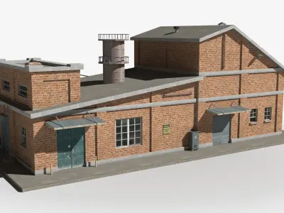 Factory xx32 Low-poly 3D model