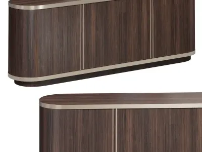 Brown sideboard by laskasas 3D model