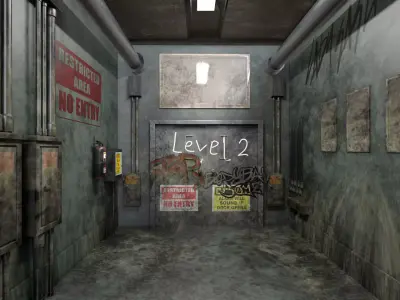 Old Prison Low-poly 3D model