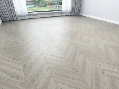 Floor model living room with two wood flooring Low-poly 3D model